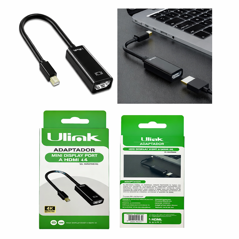 CONVERSOR MINI DISPLAY PORT A HDMI ULINK 1