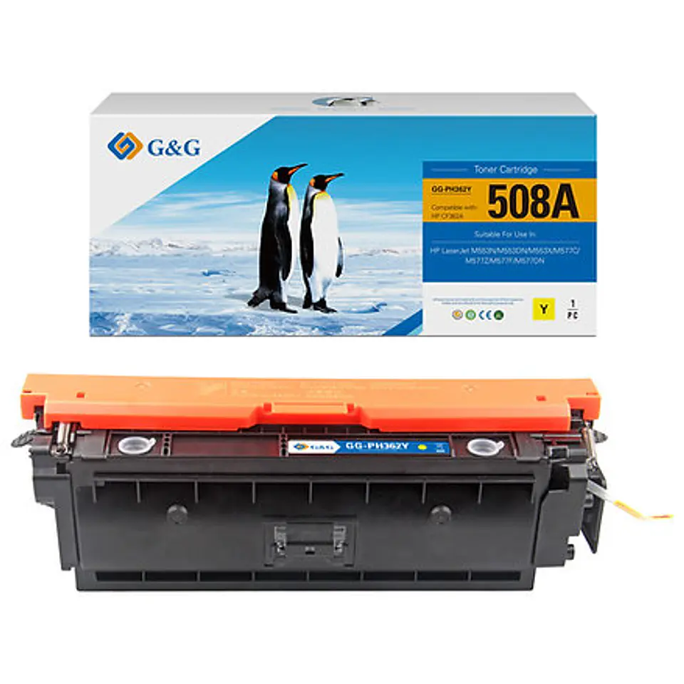 Tóner Alternativo HP 508A (CF362A) Y G&G 1