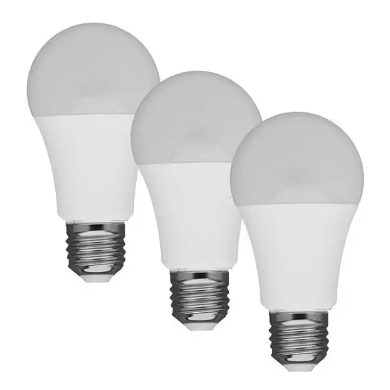 PACK 3 AMPOLLETAS 9W CW LUZ FRIA A60 LOGIC 1
