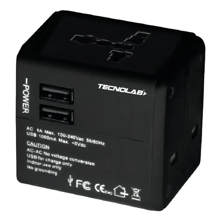  Adaptador de Viaje Universal TL354 Tecnolab  3