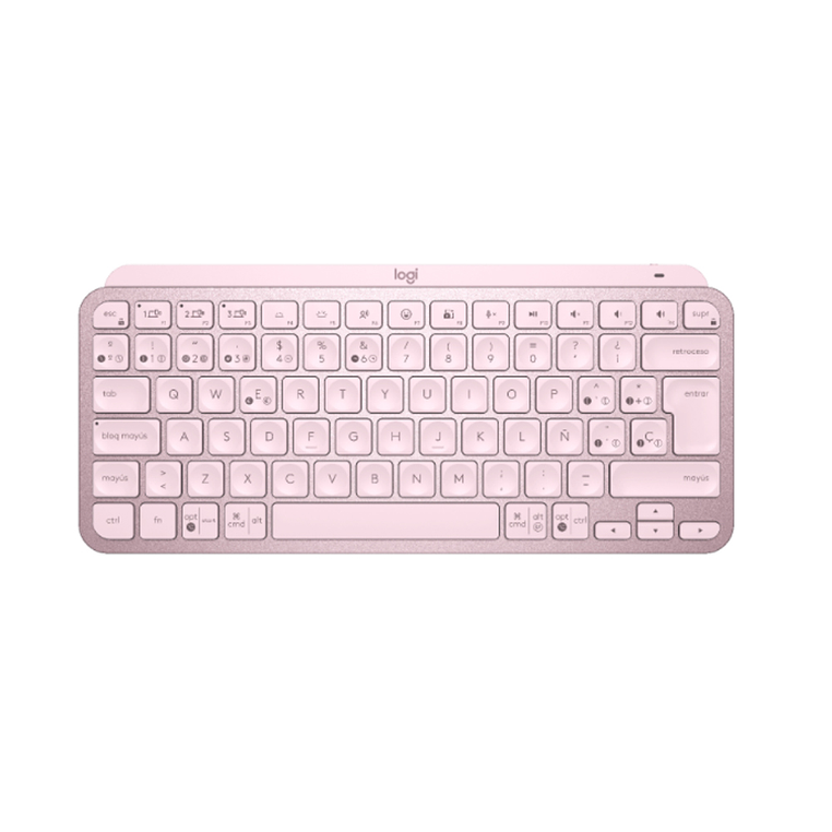Teclado Logitech MX Keys Mini Rosado Inalambrico Bluetooth 1
