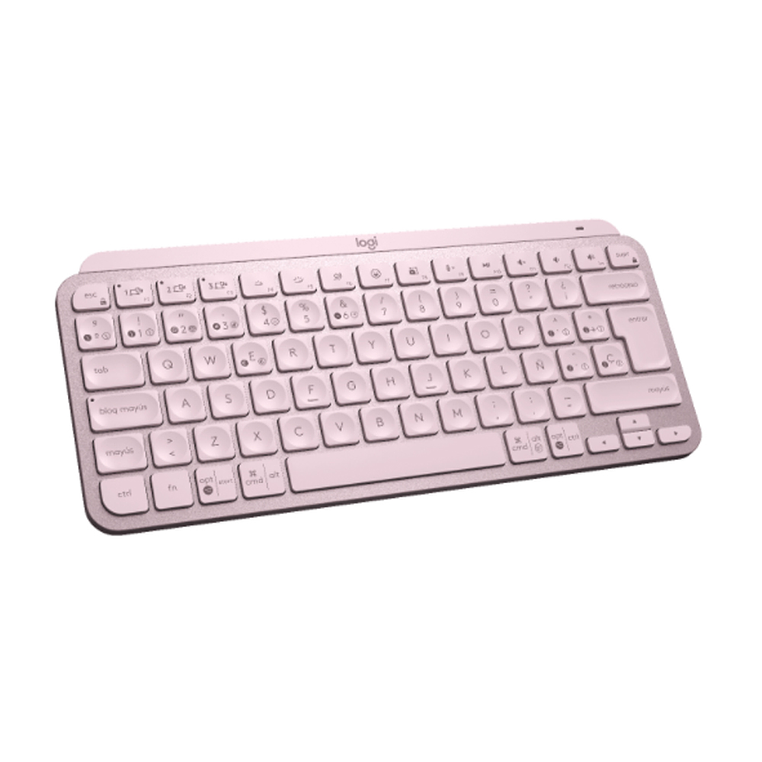 Teclado Logitech MX Keys Mini Rosado Inalambrico Bluetooth 2