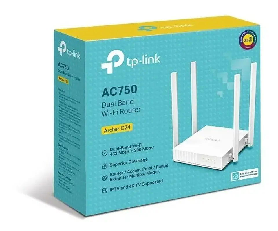 ROUTER AC750 WIFI DUAL BAND ARCHER C24 TP-LINK 2