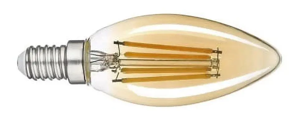AMPOLLETA DECO C25 4W VELA AMBAR FILAMENT E14 WELLMAX 2