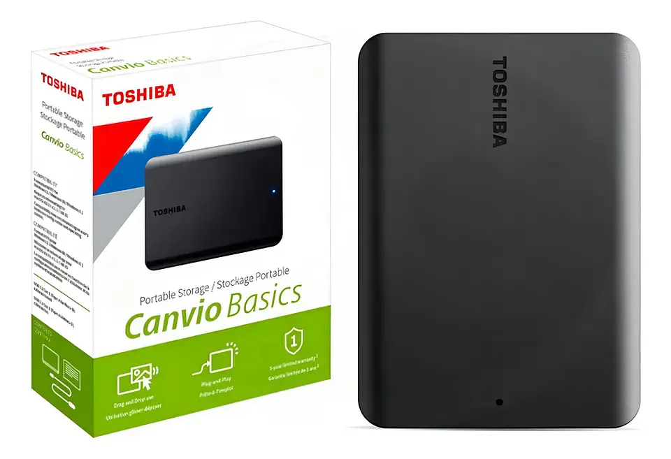 Disco Externo 1 Tb Toshiba Canvio Basics Usb 3.0 Negro 3
