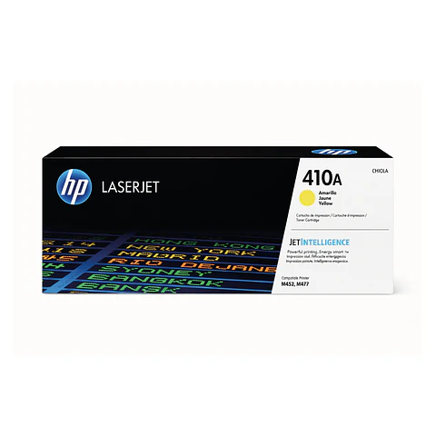 Tóner Original HP 410A CF412A Amarillo – Rendimiento Aproximado 2.300 Páginas