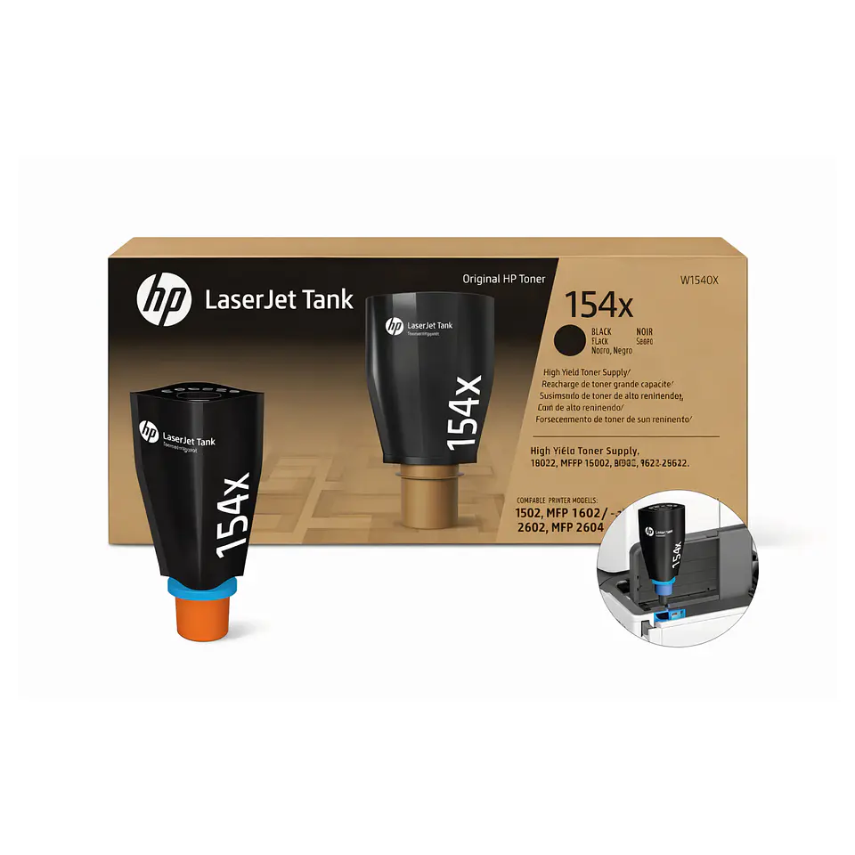 Tóner Original HP 154X BK  (W1540X) 1