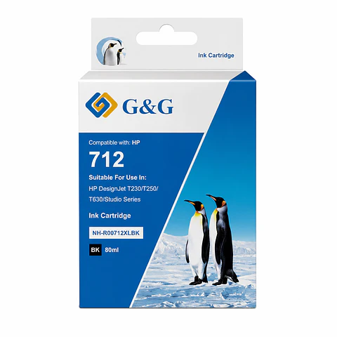  CARTRIDGE ALT. H712 80ML BLACK G&G