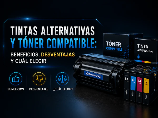 Tintas alternativas y tóner compatible: beneficios, desventajas y cuál elegir