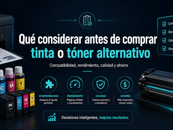 ¿Qué considerar antes de comprar tinta o tóner alternativo?