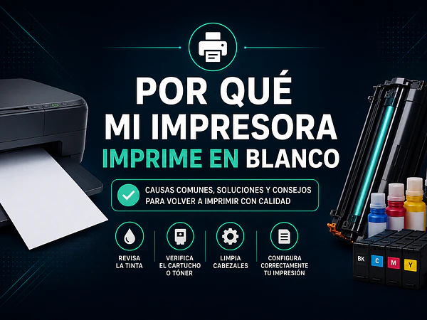 ¿Por qué mi impresora imprime en blanco?