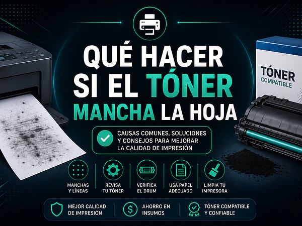 ¿Qué hacer si el tóner mancha la hoja?