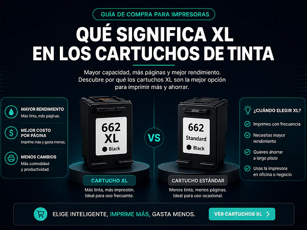 ¿Qué significa XL en los cartuchos de tinta?