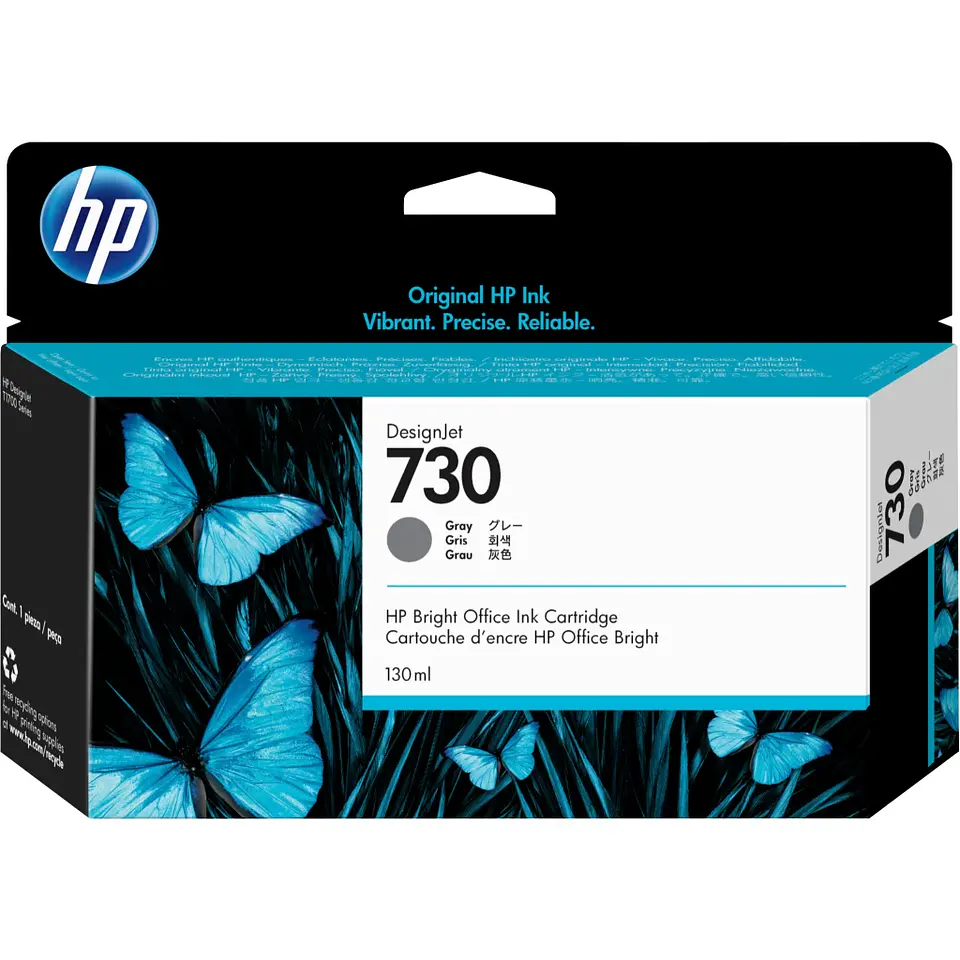 Cartucho de Tinta Original HP 730 Gris – 130 ml 1