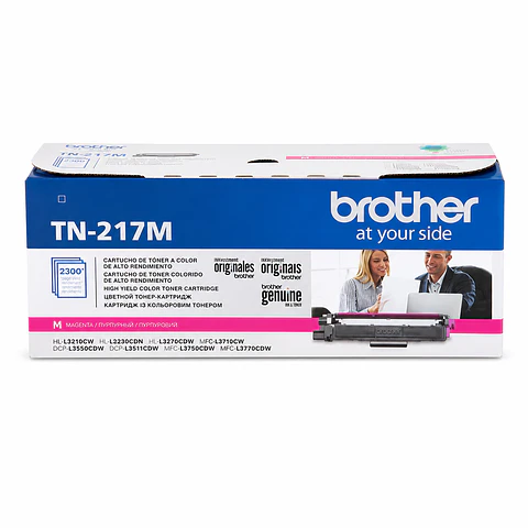 Tóner Original Brother TN-217 Magenta – Alto Rendimiento 2.300 Páginas