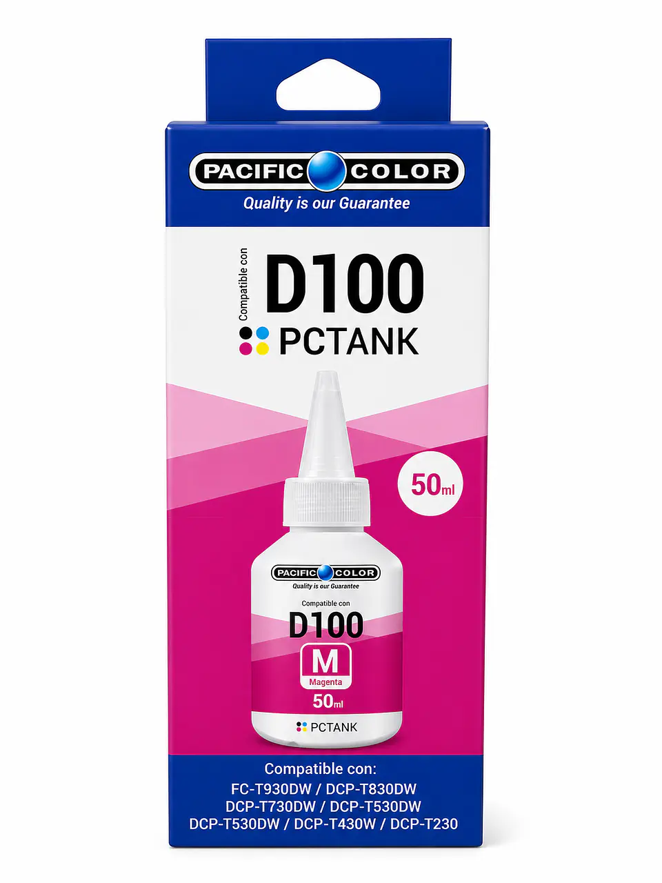 Botella de Tinta Alternativa Pacific Color BTD100M Magenta – Compatible Brother 1