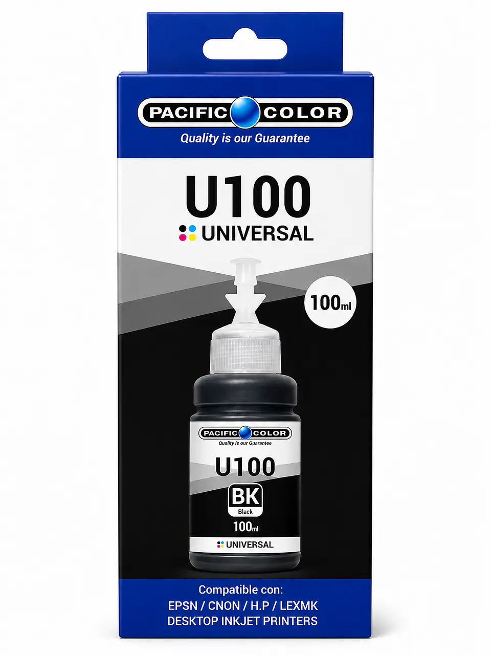 Botella de Tinta Alternativa Universal Pacific Color U100 BTPU100BK Negro 100 ml 1