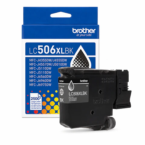 Cartucho Tinta Original Brother LC506XLBK Negro – Alto Rendimiento 2.500 Páginas