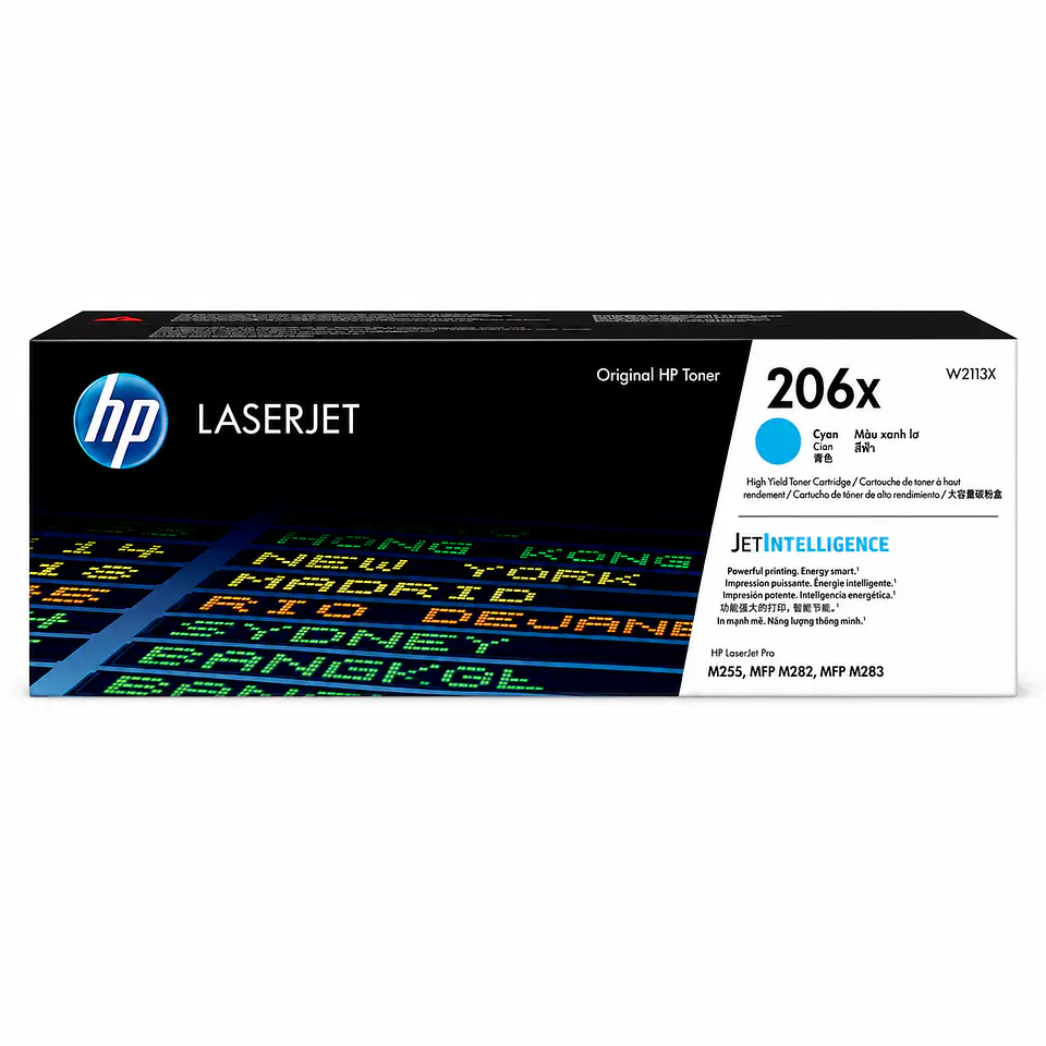 Tóner Original HP 206X W2111X Cian – Alto Rendimiento 2.450 Páginas 1