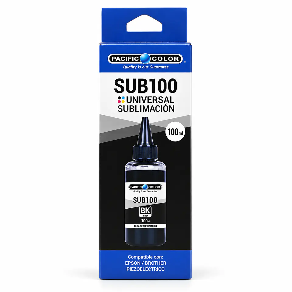 Tinta Alternativa de Sublimación Pacific Color Negro – 100 ml 1