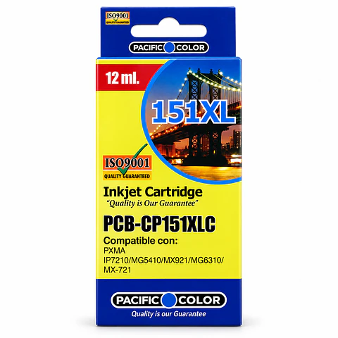Tinta Alternativa Pacific Color CLI-151XL Cian 12 ml