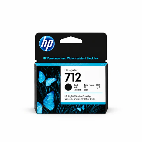Cartucho Original HP 712 3ED71A Negro 80 ml – Alta Capacidad