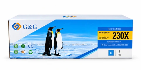 Tóner Alternativo G&G HP 230X Cian (W2301X) 5.500 Páginas