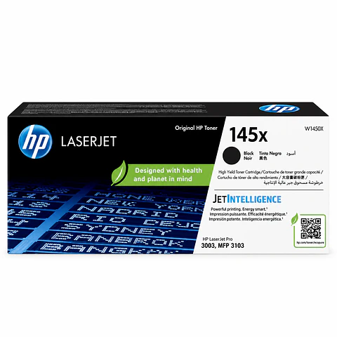Tóner Original HP 145X W1450X Negro – Alto Rendimiento