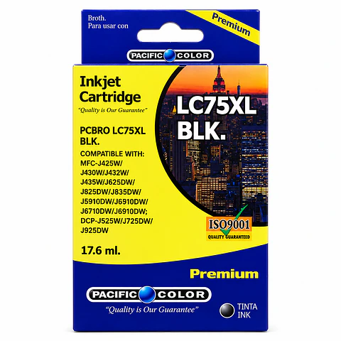 Tinta Alternativa Pacific Color LC75XL BK Negro