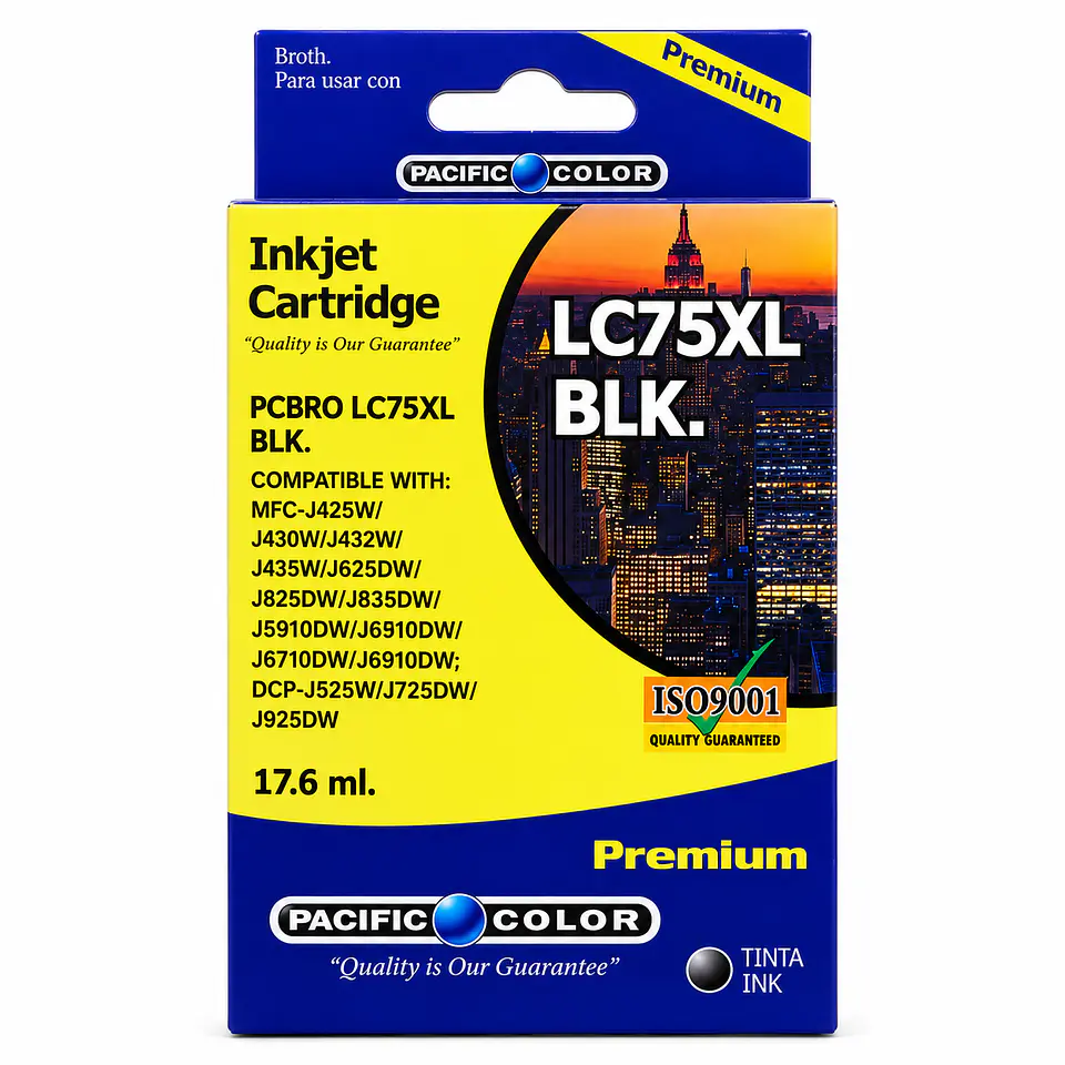 Tinta Alternativa Pacific Color LC75XL BK Negro 1