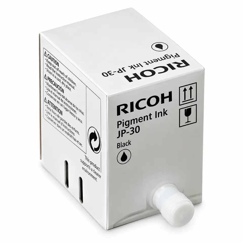Tinta Original Ricoh JP-30 Negro– 600 ml para Duplicadoras Digitales Priport 1