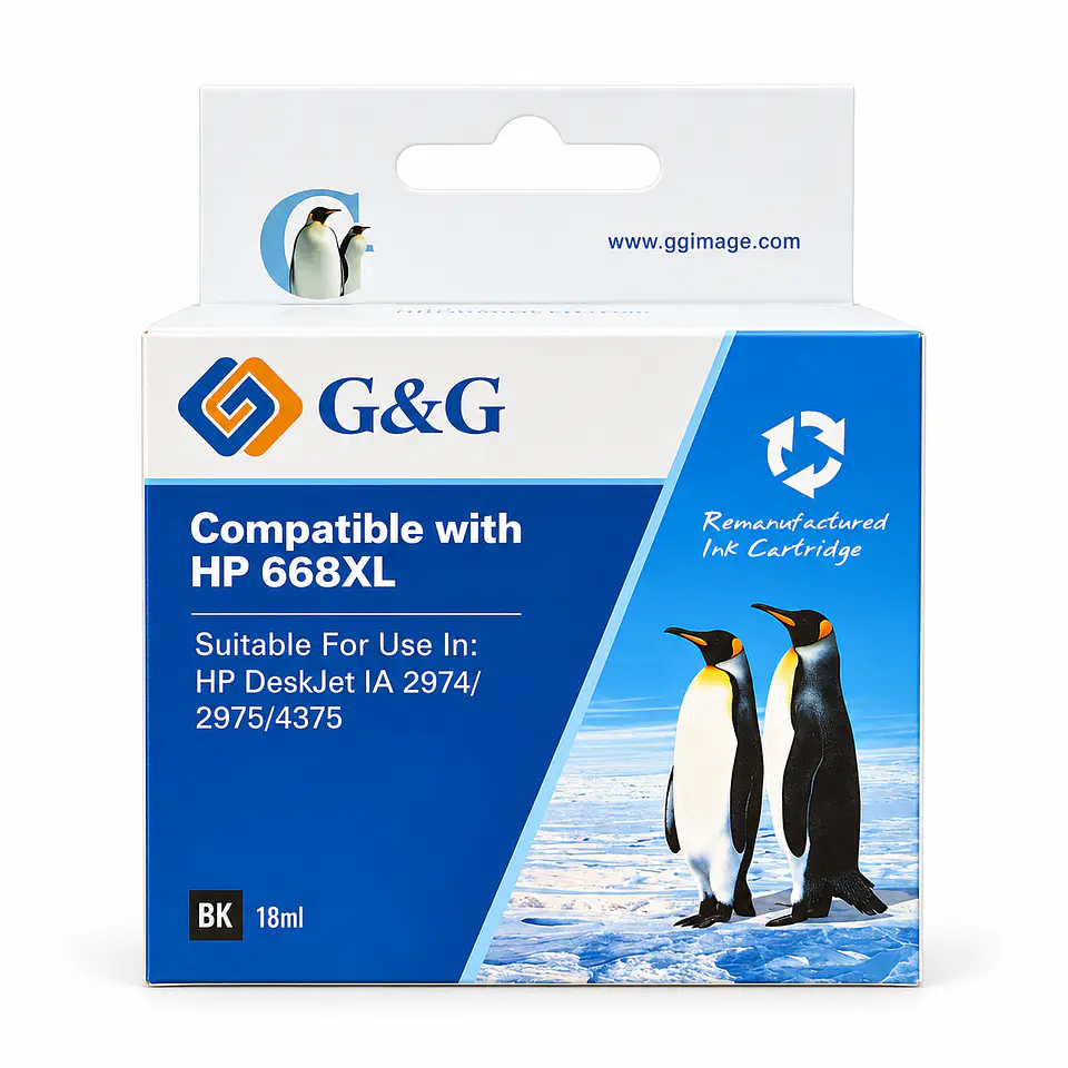 CARTRIDGE ALT. HP 668XL BK - 18 ML  1
