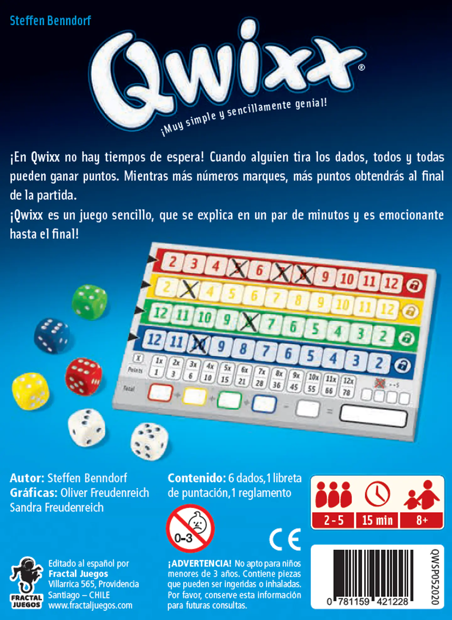 Qwixx - Juego de Mesa - Español 2