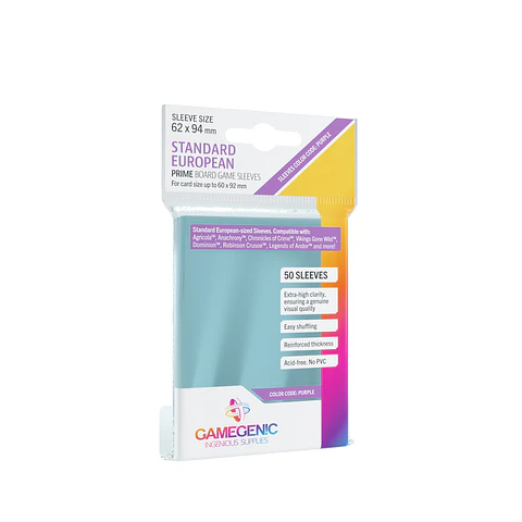 Game Genic - Protectores Prime - Standard European (62 x 94 mm)