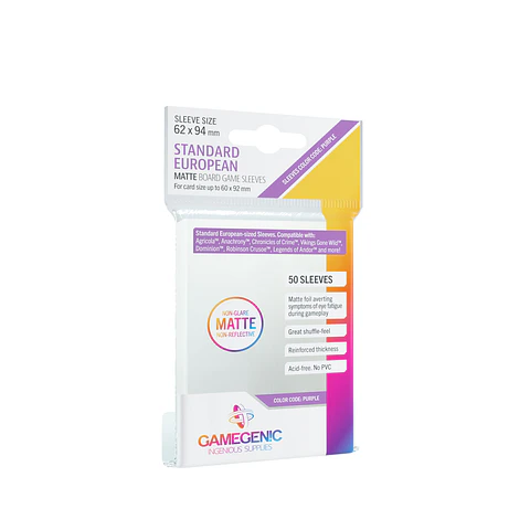 Game Genic - Protectores Matte - Standard European (62 x 94 mm)
