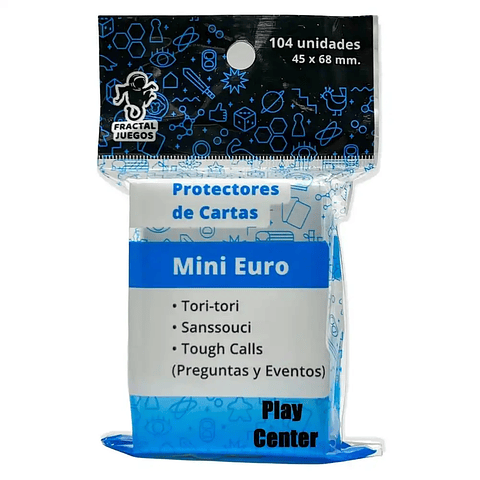 Protector de Cartas Fractal 45 x 68 - Mini Euro