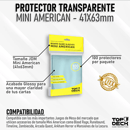 Top Deck - Protector Transparente 41x63mm - Mini American