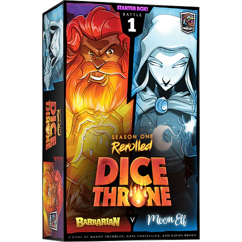 Dice Throne Bárbaro vs Elfa lunar - Español