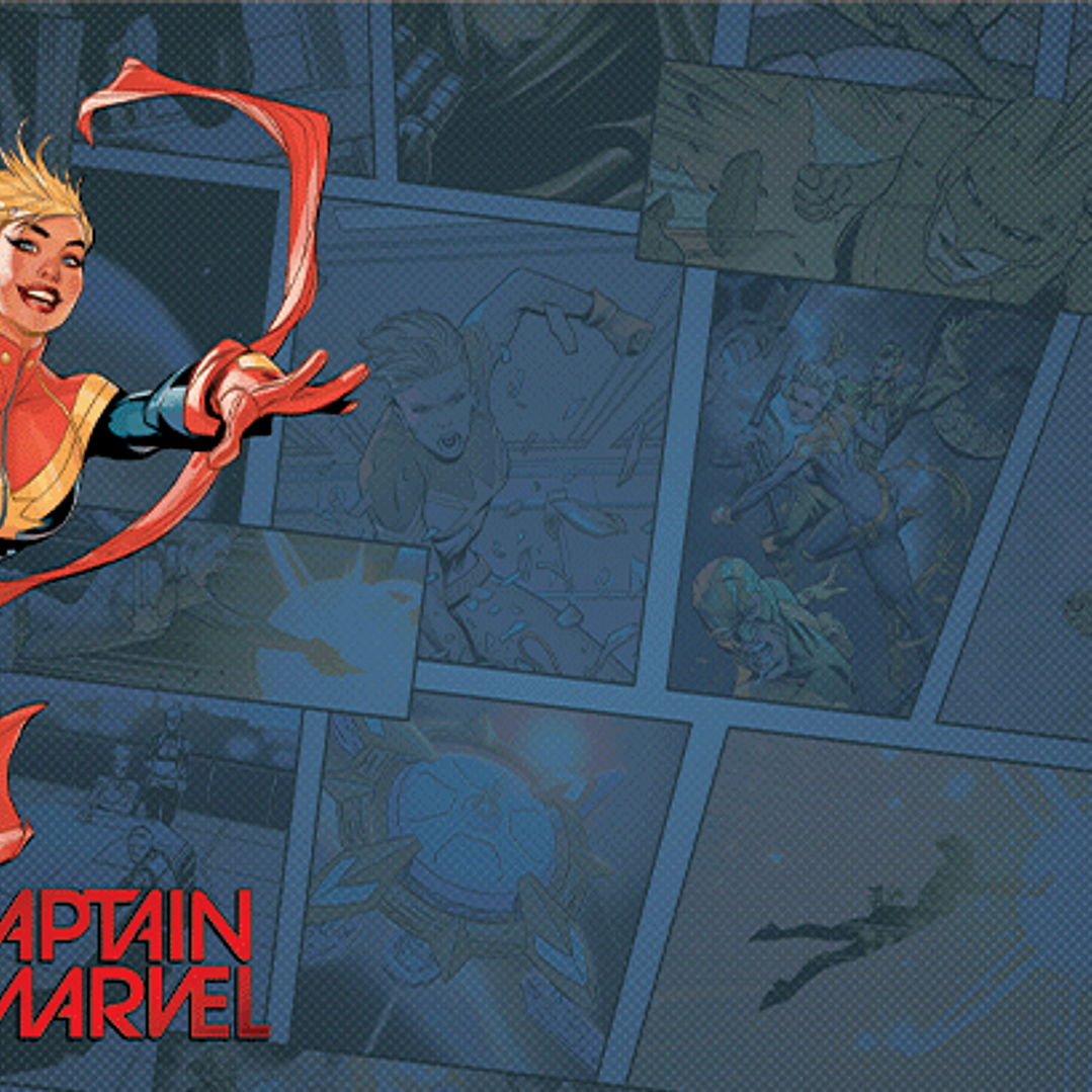 Marvel Champions: Captain Marvel Game Mat 1