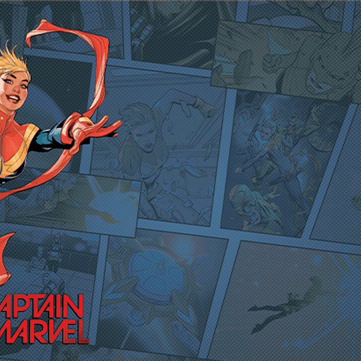 Marvel Champions: Captain Marvel Game Mat 1