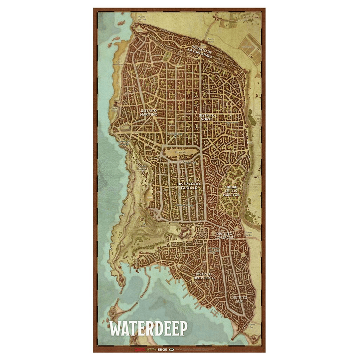 Dungeons and Dragons - Mapa de la ciudad de Waterdeep 1