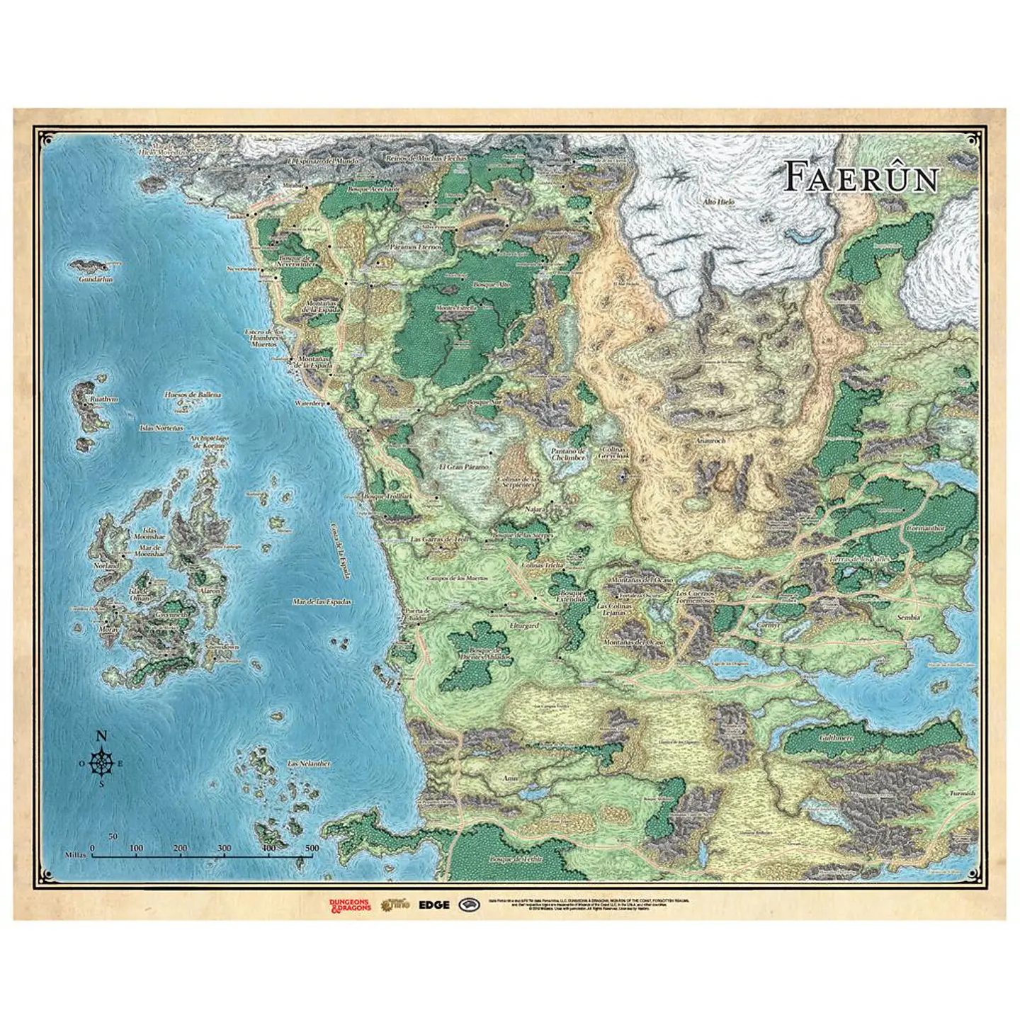 Dungeons and Dragons - Mapa de Faerûn 1