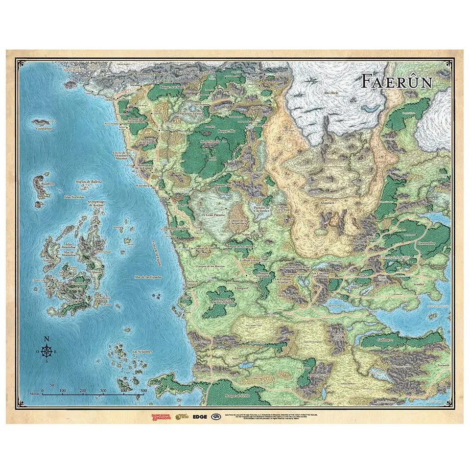 Dungeons and Dragons - Mapa de Faerûn 1