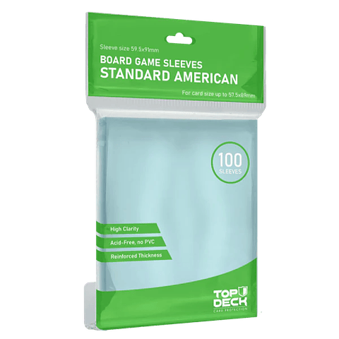 Top Deck - Protector Transparente 57x89mm - Standard American