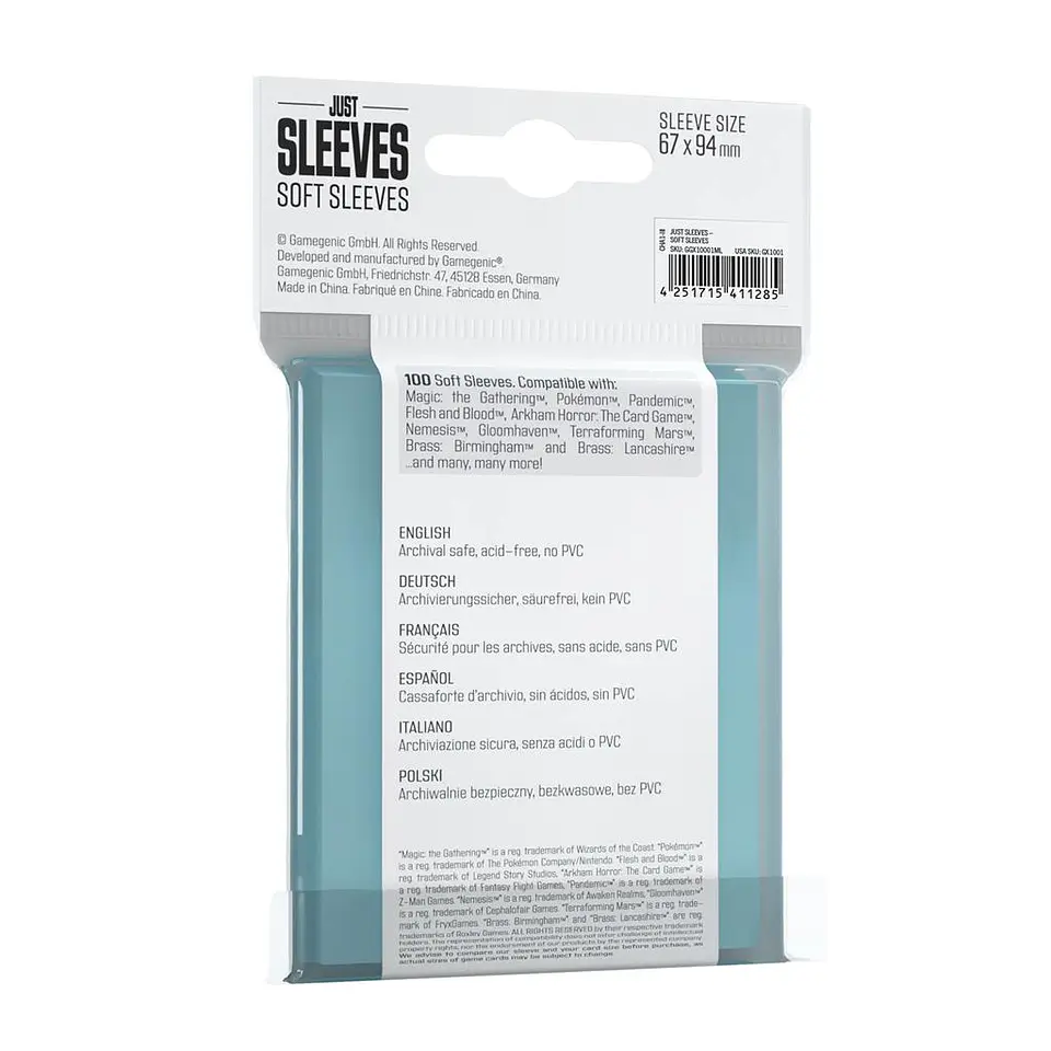 GG Just Sleeves Soft Sleeves (100) 66X93MM 2