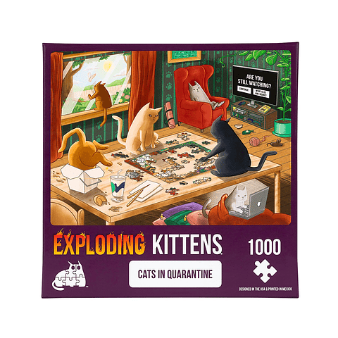 Puzle Exploding Kittens 1000 piezas: Cats in Quarantine