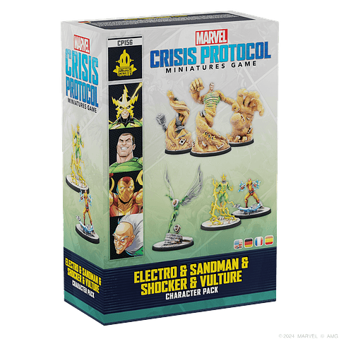 Preventa - Marvel Crisis Protocol - Electro & Sandman & Shocker & Vulture - Español