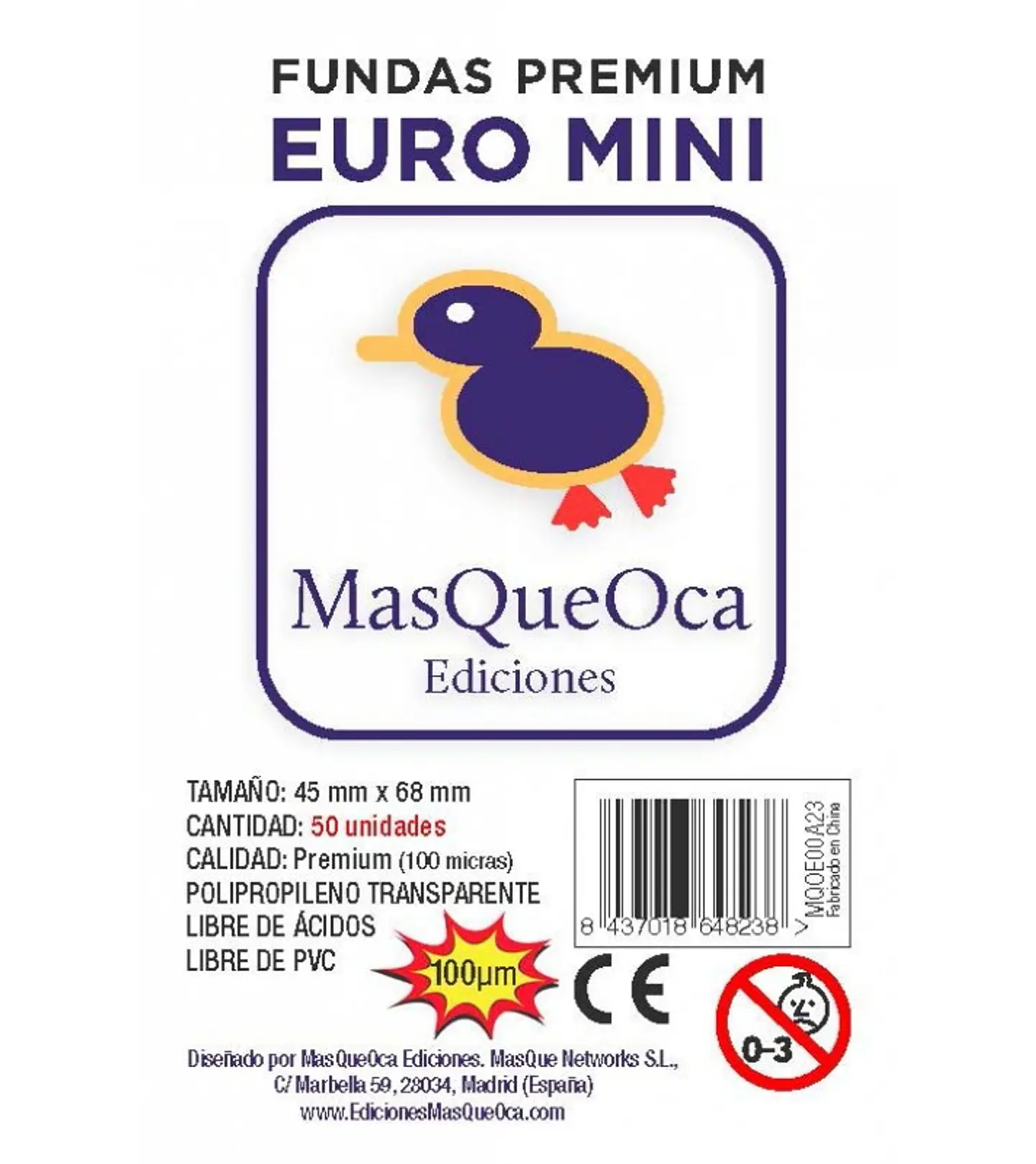 MasQueOca - Fundas Premium Euro Mini (50 Uds) 45x68 mm 1