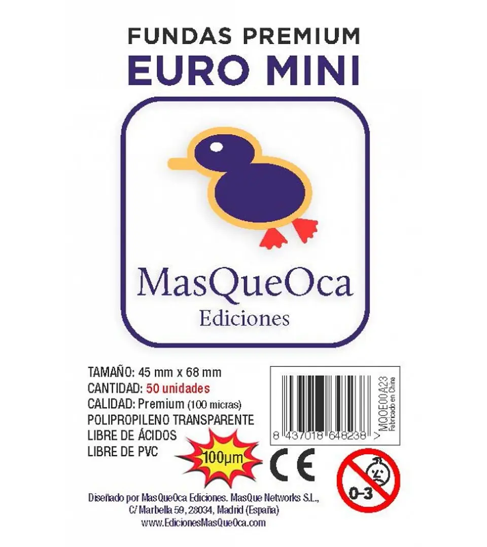 MasQueOca - Fundas Premium Euro Mini (50 Uds) 45x68 mm 1