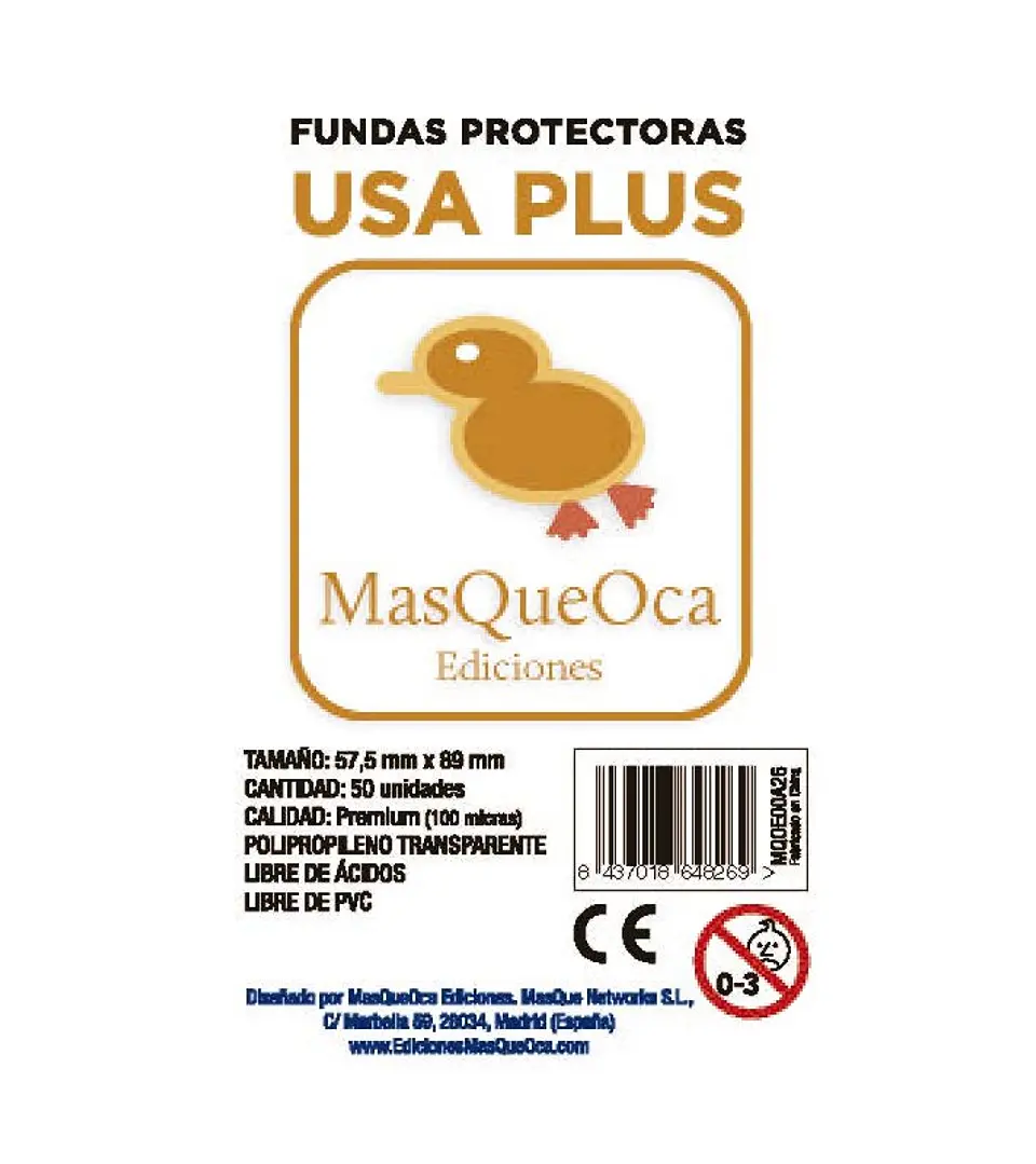 MasQueOca - Fundas Premium USA Plus (50 Uds) 57,5x89 mm 1